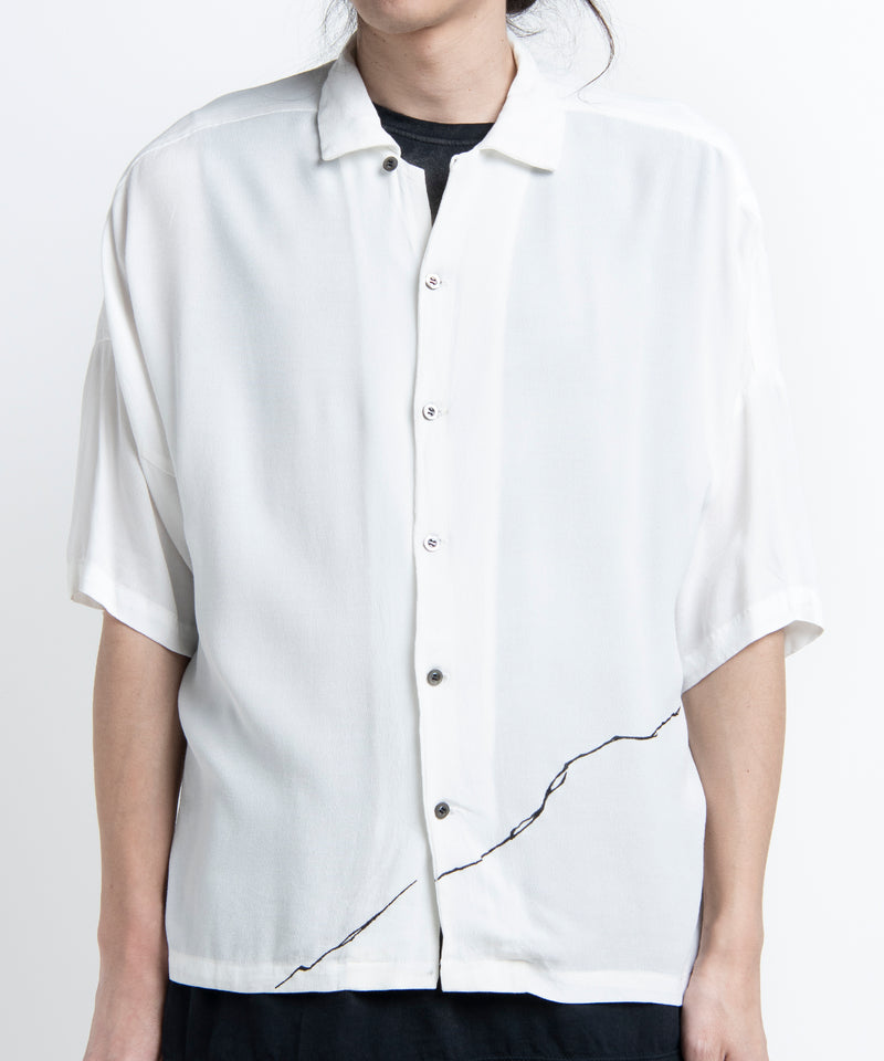 2501-SH07 Crepe Rayon Crack Shirt 05 White