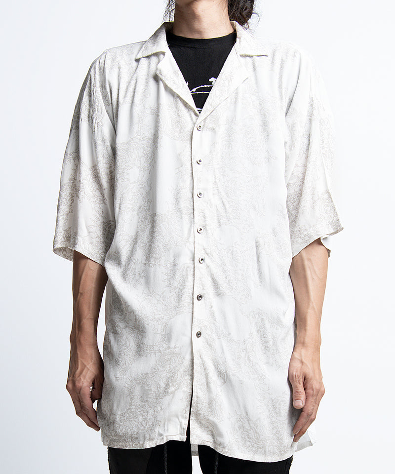 2401-SH02 Magnolia Crepe Rayon Lazy Shirt White