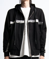 2401-TP04 Back Cross Short Parka Black