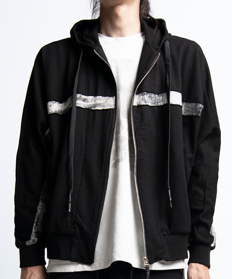 2401-TP04 Back Cross Short Parka Black