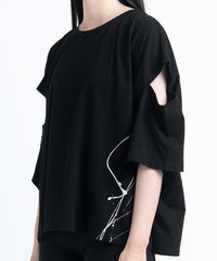 2401-CTL03 Open Sleeve Cut Black