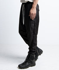 2401-PT10 Parachute Triangle Pants Black