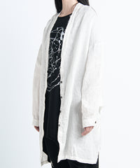 2401-SH12 Linen Kimono Shirt White