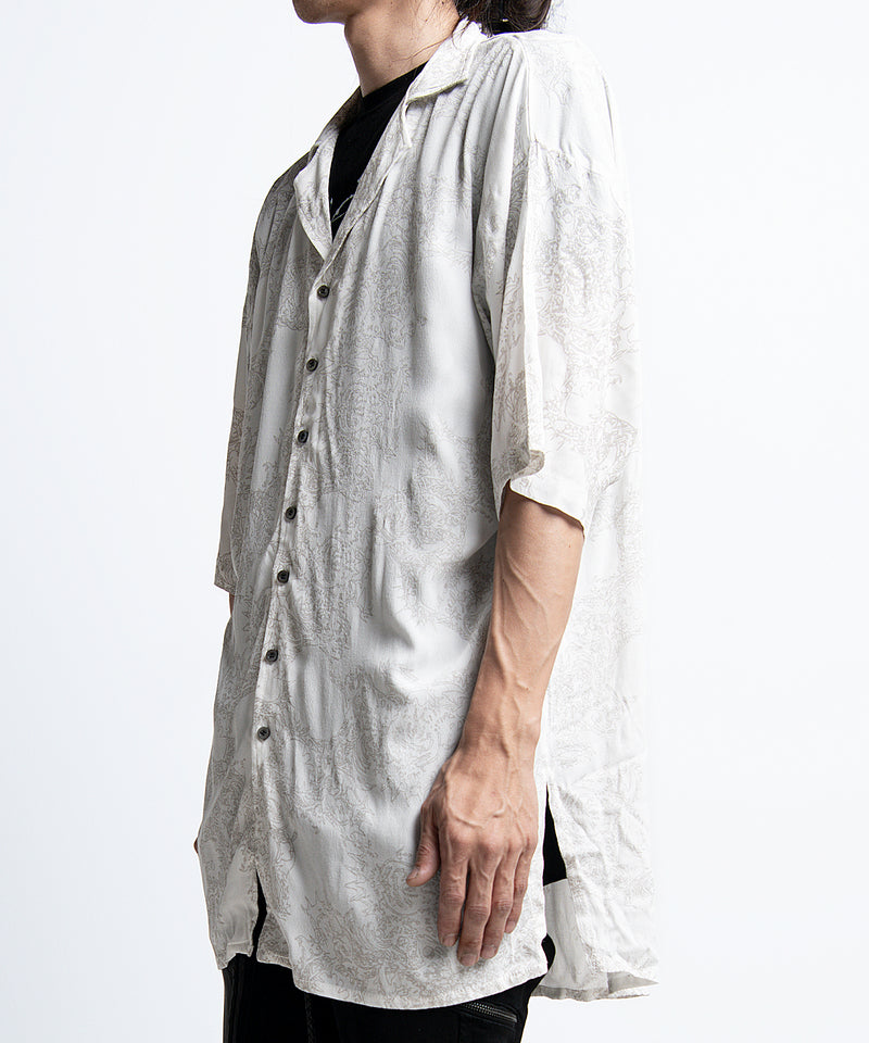 2401-SH02 Magnolia Crepe Rayon Lazy Shirt White