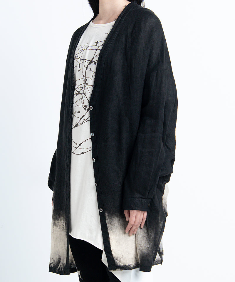 2401-SH11 Discharged Linen Kimono Shirt