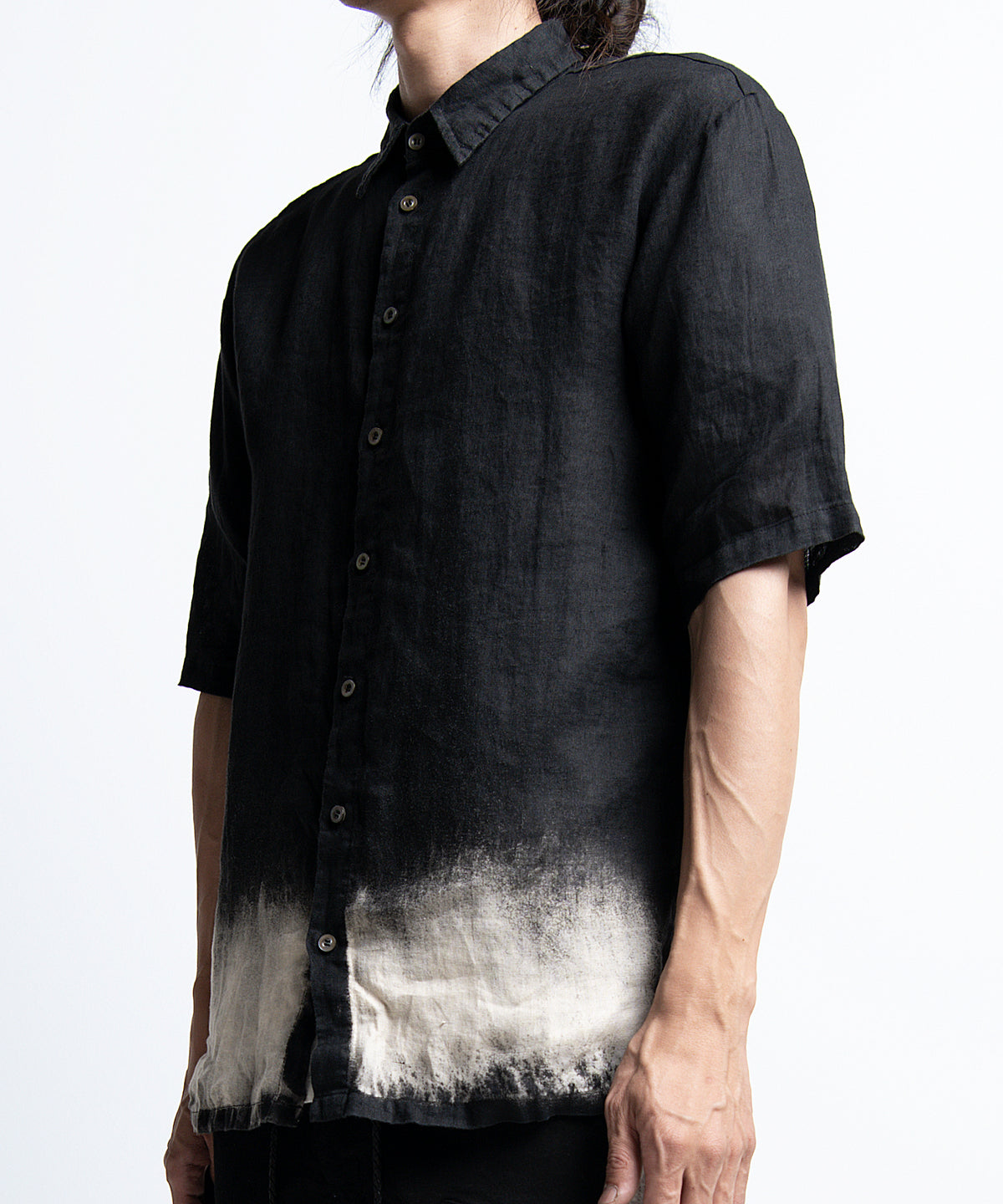 2401-SH06 Discharged Linen Slim Shirt