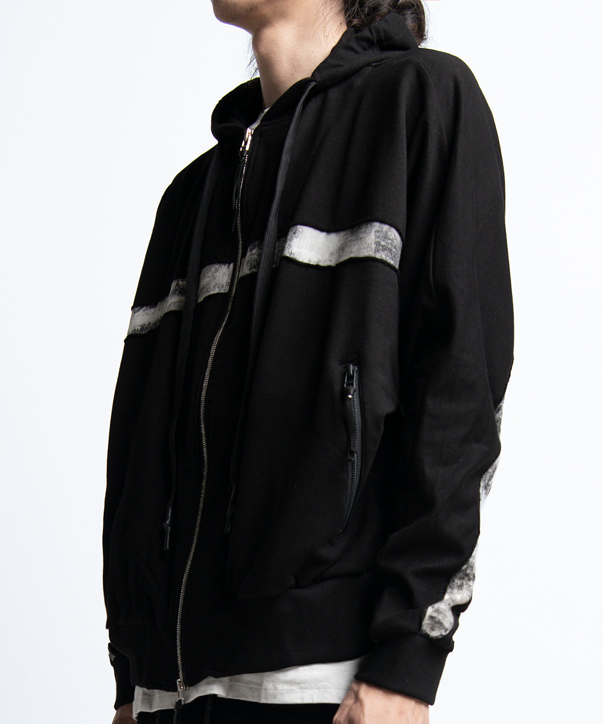 2401-TP04 Back Cross Short Parka Black