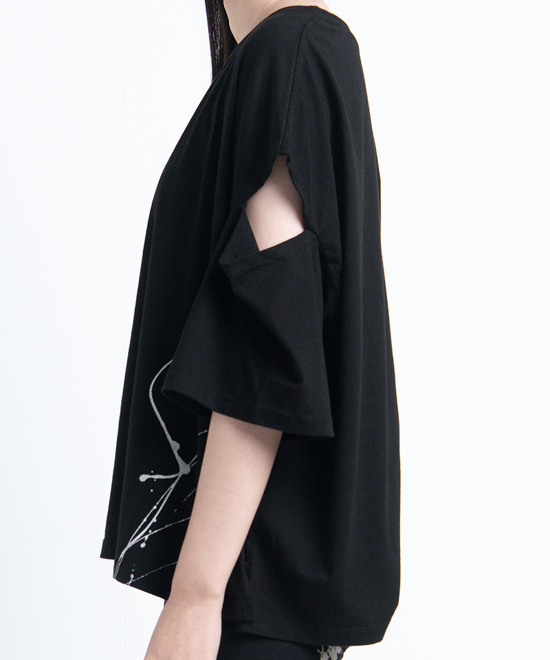 2401-CTL03 Open Sleeve Cut Black