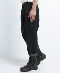 2401-PT03 Linen Layered Pants 05 Black