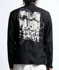 2401-JK03 Linen Tailored Jacket 05 Black