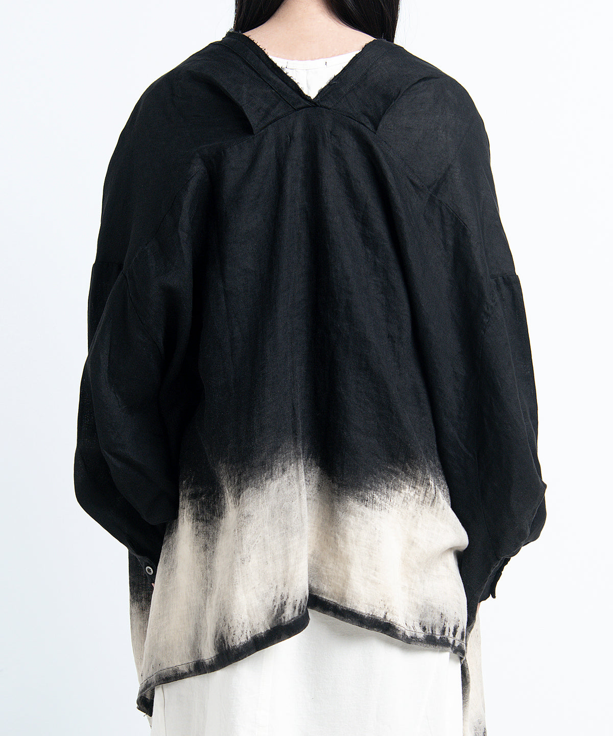 2401-SH11 Discharged Linen Kimono Shirt
