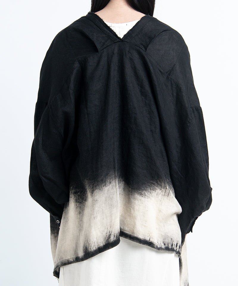 2401-SH11 Discharged Linen Kimono Shirt