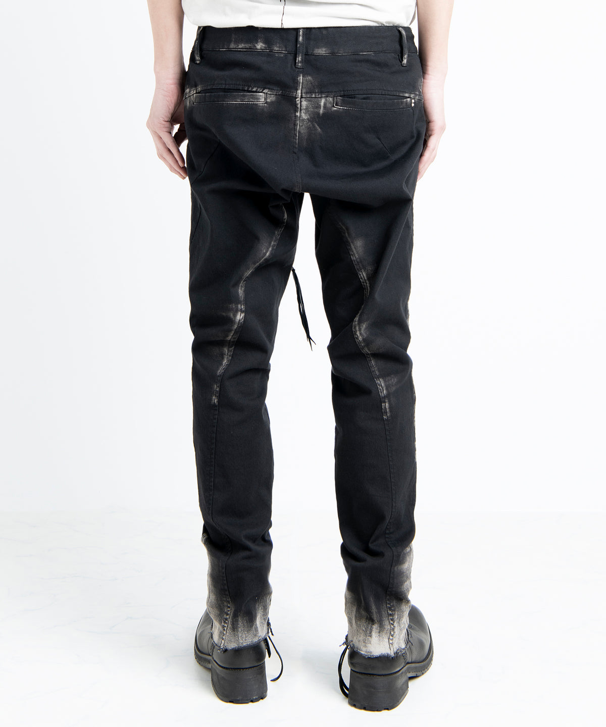 2501-PT06 Black Shadow Stretch Pants Black