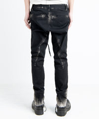 2501-PT06 Black Shadow Stretch Pants Black