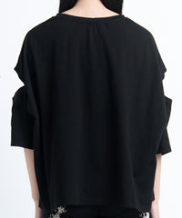 2401-CTL03 Open Sleeve Cut Black
