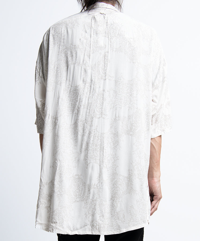 2401-SH02 Magnolia Crepe Rayon Lazy Shirt White