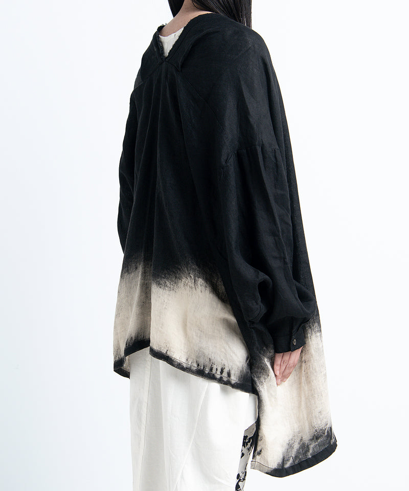 2401-SH11 Discharged Linen Kimono Shirt