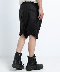 2401-PT11 Parachute Lazy Shorts Black