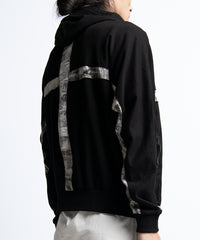 2401-TP04 Back Cross Short Parka Black