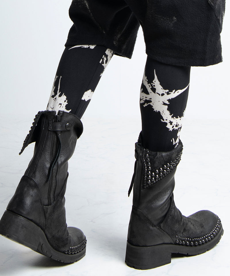 2402-PT12 Discharged Cross Leggings -Men's-