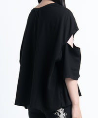2401-CTL03 Open Sleeve Cut Black