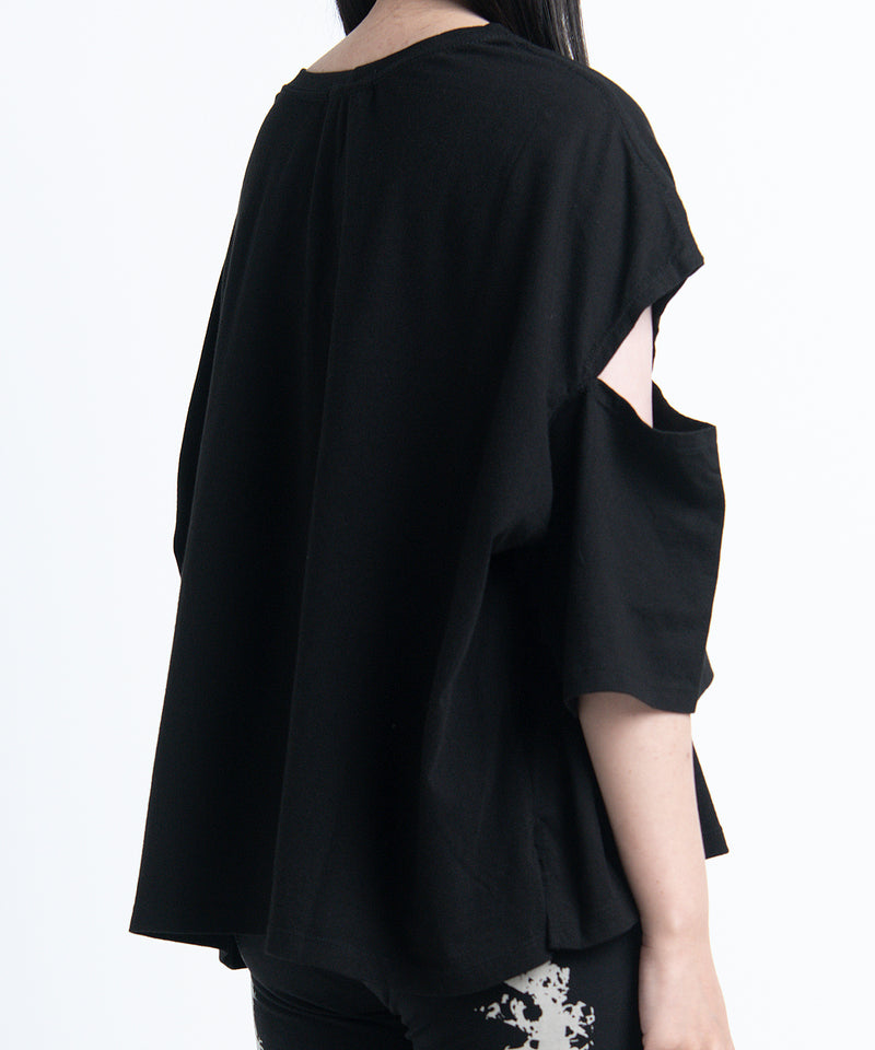 2401-CTL03 Open Sleeve Cut Black
