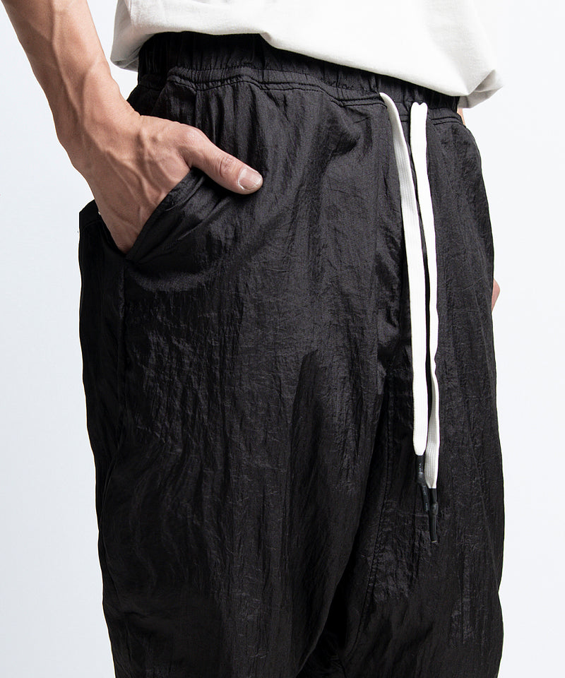 2401-PT10 Parachute Triangle Pants Black