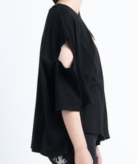 2401-CTL03 Open Sleeve Cut Black
