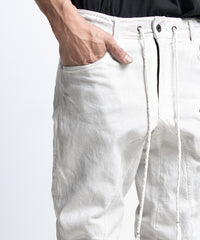 2401-PT01 Double Zip Stretch Twill Pants 01 Dirty White