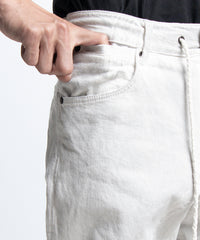 2401-PT01 Double Zip Stretch Twill Pants 01 Dirty White