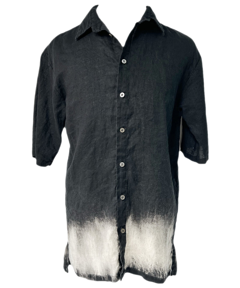 2401-SH06 Discharged Linen Slim Shirt