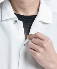 2501-SH07 Crepe Rayon Crack Shirt 05 White