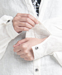 2401-SH12 Linen Kimono Shirt White