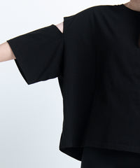 2401-CTL03 Open Sleeve Cut Black