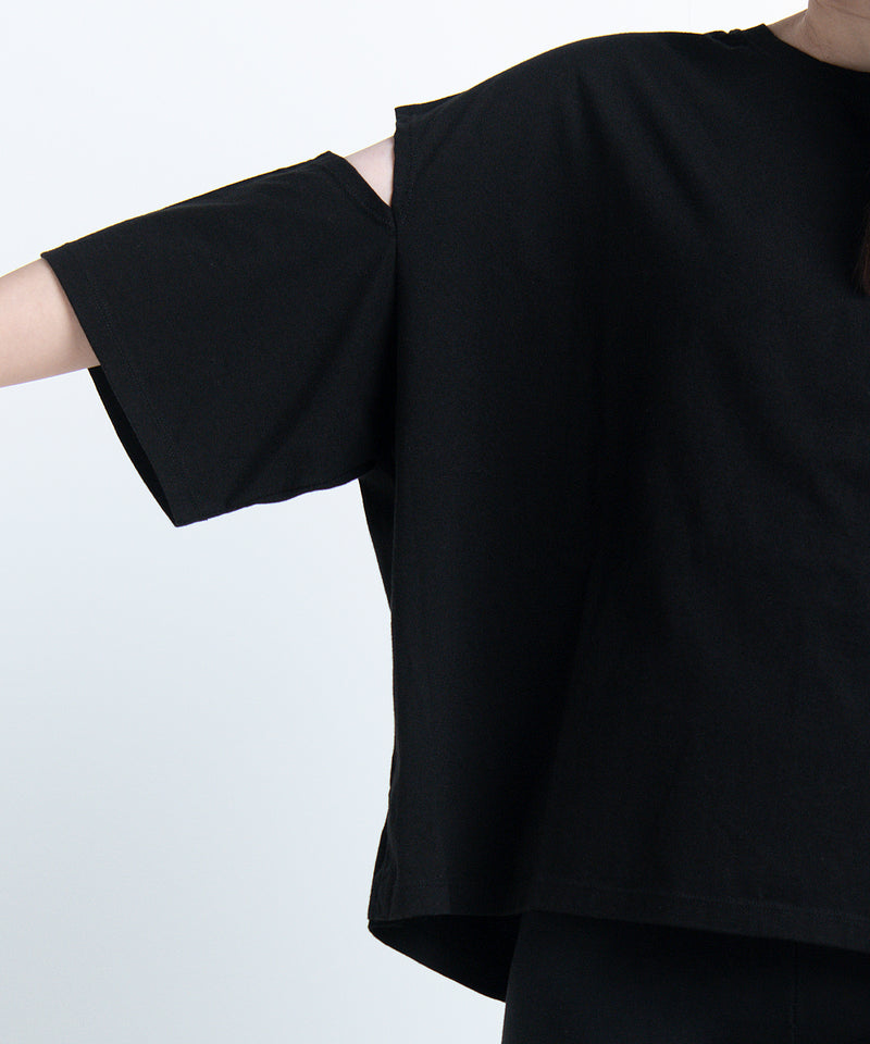 2401-CTL03 Open Sleeve Cut Black