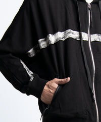 2401-TP04 Back Cross Short Parka Black