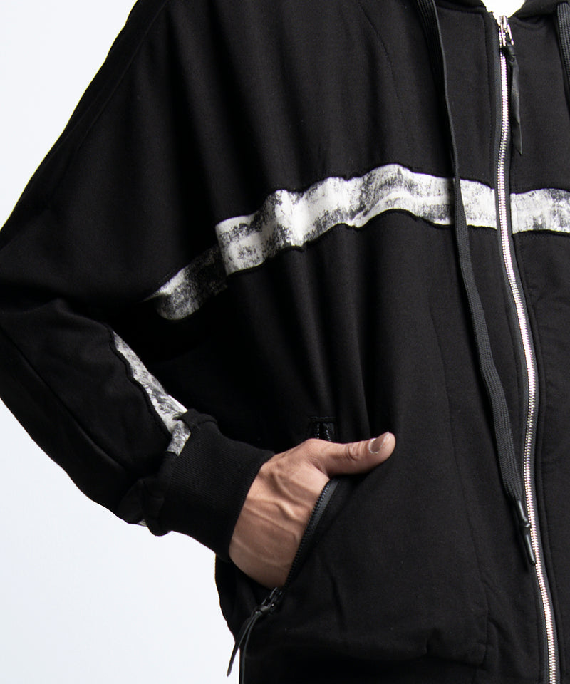 2401-TP04 Back Cross Short Parka Black