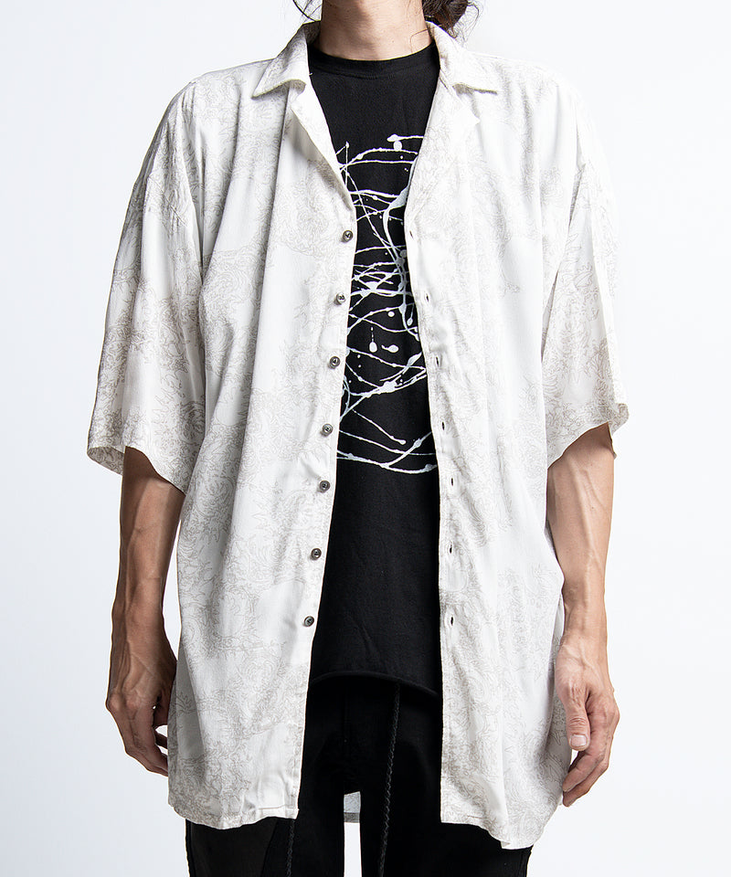 2401-SH02 Magnolia Crepe Rayon Lazy Shirt White