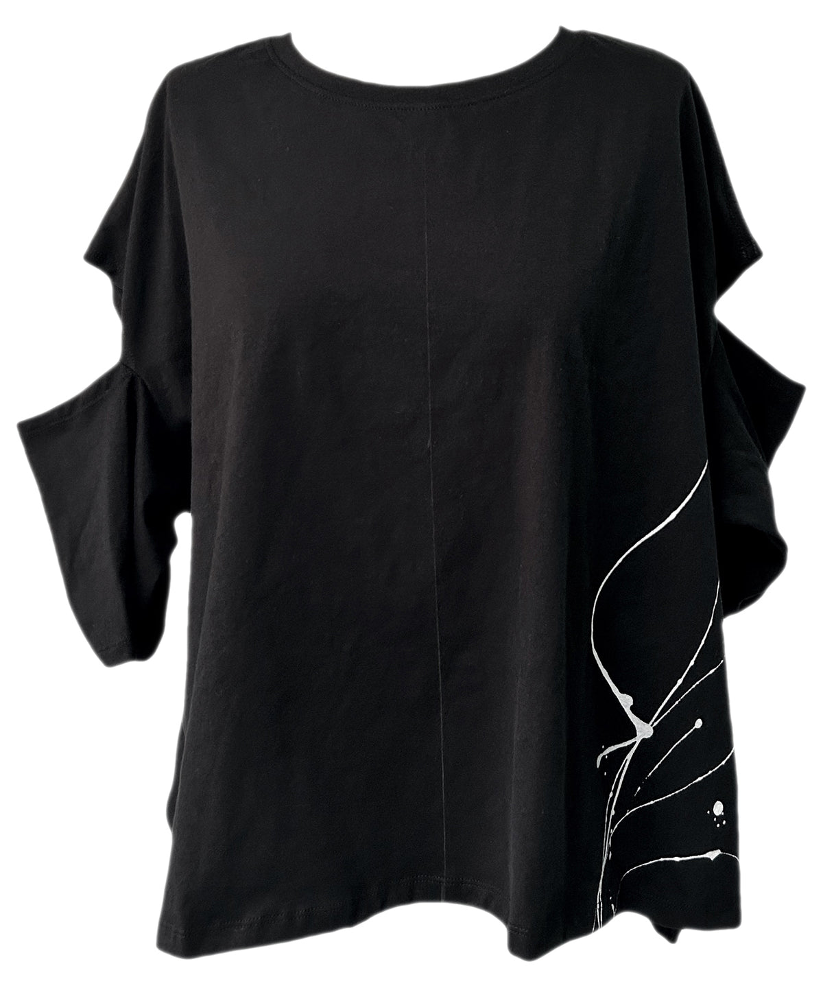 2401-CTL03 Open Sleeve Cut Black