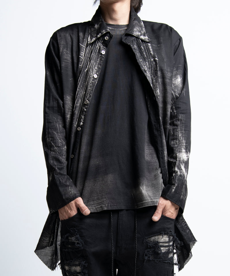 2402-SH07 Discharged Layered Shirt