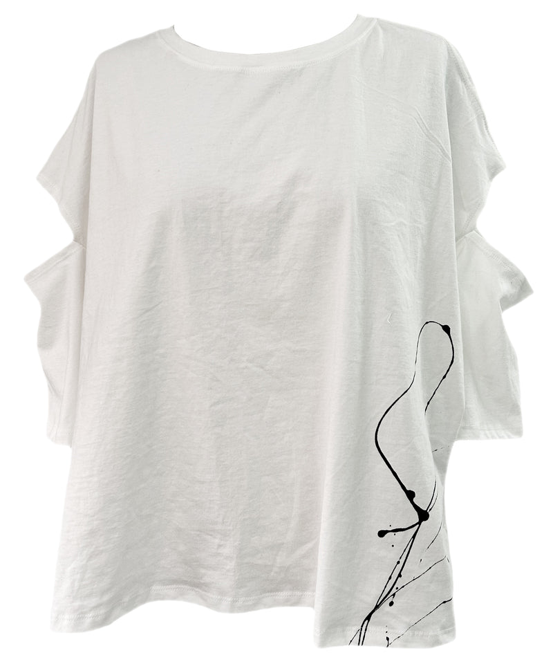 2401-CTL03 Open Sleeve Cut White