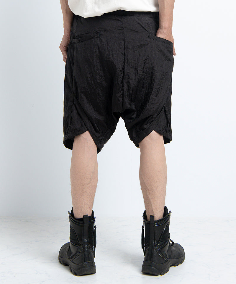 2401-PT11 Parachute Lazy Shorts Black