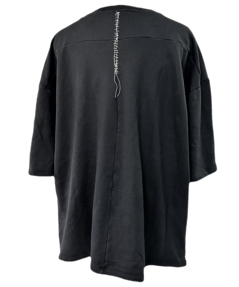 2402-TP13 Hand Stitch Half Sleeve Top