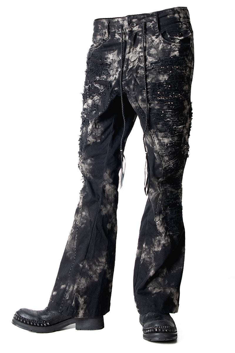 2502-PT17 Disharged Stretch Twill Flare Pants / STD