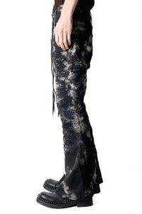 2502-PT17 Disharged Stretch Twill Flare Pants / STD