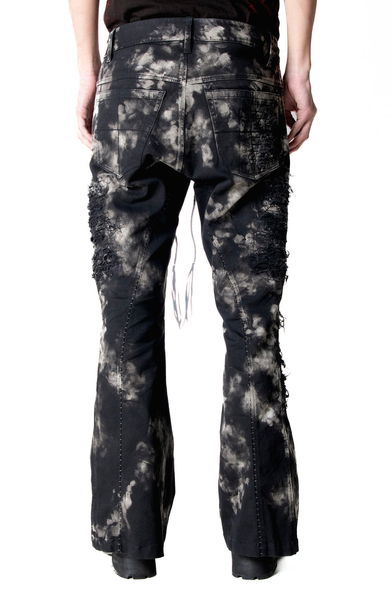 2502-PT17 Disharged Stretch Twill Flare Pants / STD