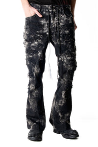 2502-PT17 Disharged Stretch Twill Flare Pants / STD