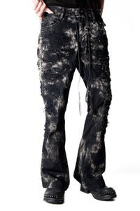 2502-PT17 Disharged Stretch Twill Flare Pants / STD