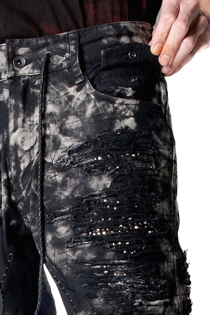 2502-PT17 Disharged Stretch Twill Flare Pants / STD