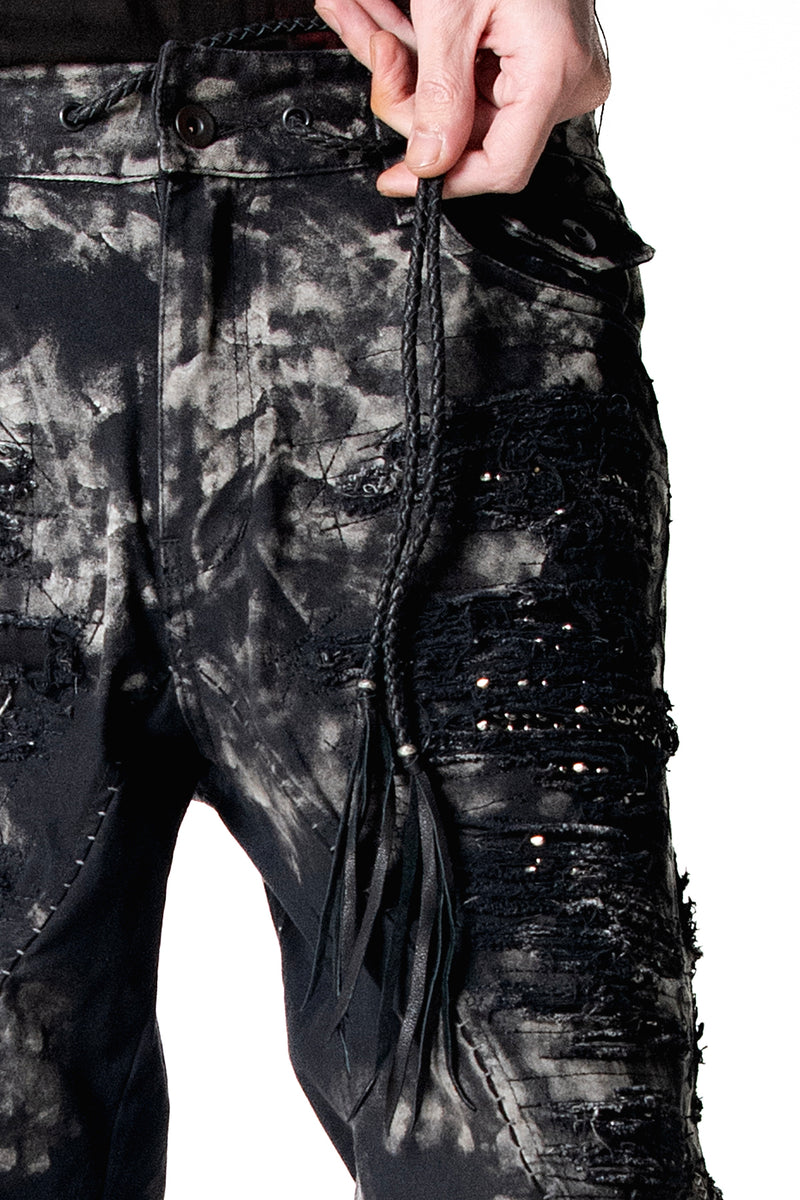 2502-PT17 Disharged Stretch Twill Flare Pants / STD